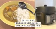 【忙しい人必見】電気圧力鍋で作る限界ズボラカレー！材料を入れてスイッチONするだけ
