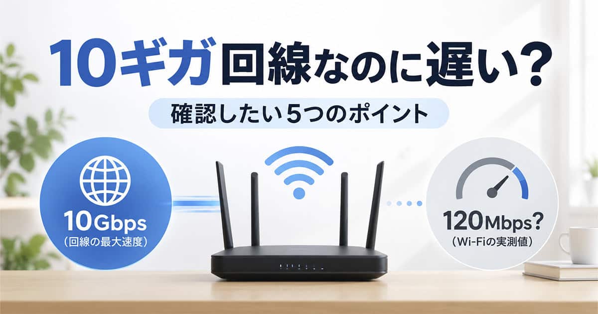 10ギガ回線なのに遅い?120〜170Mbpsから最大2.5Gbpsまで出た我が家の確認ポイント